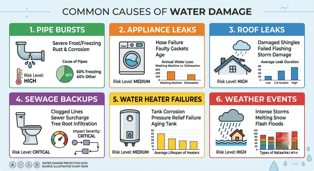 Causes Of Water Damage in Atlanta ga