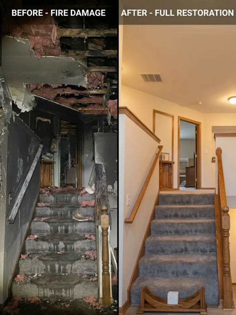 Fire Damage Clean Up in Atlanta GA Before & After