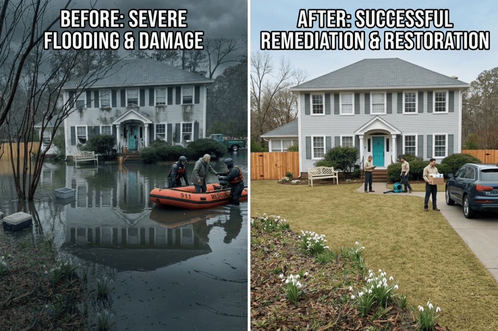 After the Storm in Atlanta Before and After