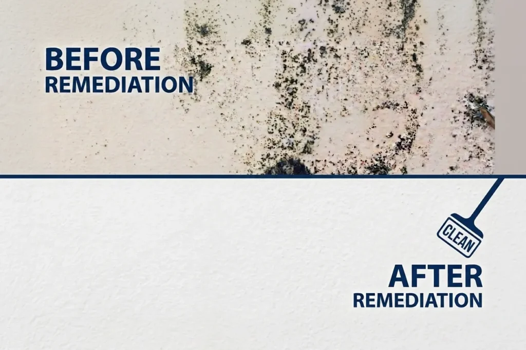Black Mold Atlanta Ga Before and After picture