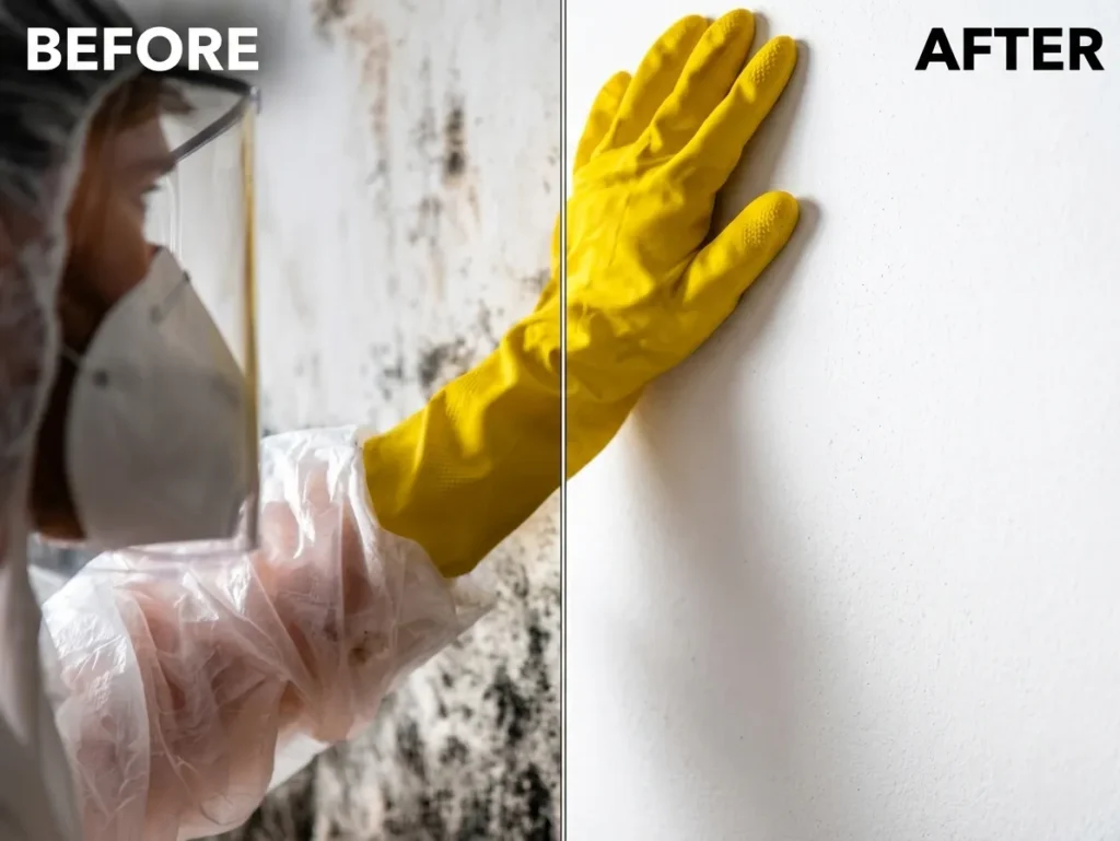 Mold Clean Up Services Near Me Atlanta Ga Before and after image