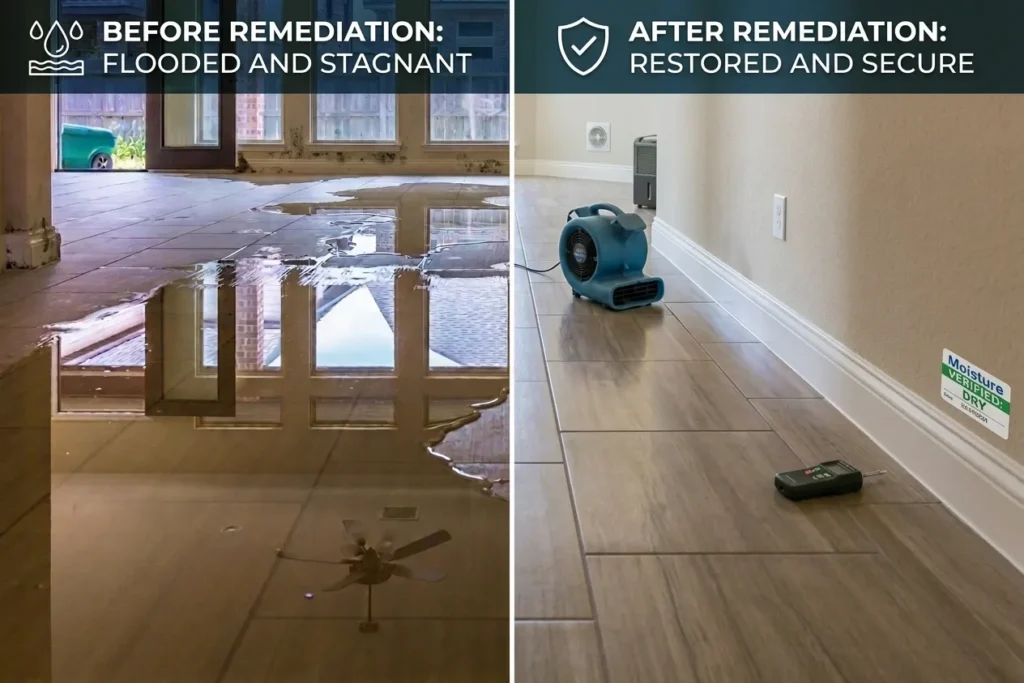 Water Mitigation Company Stone Mountain Ga Before and After