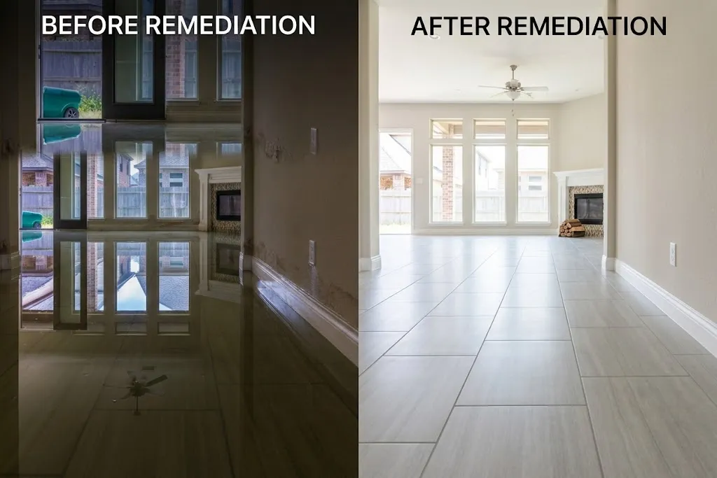 Water Mitigation Stone Mountain Georgia Before And After