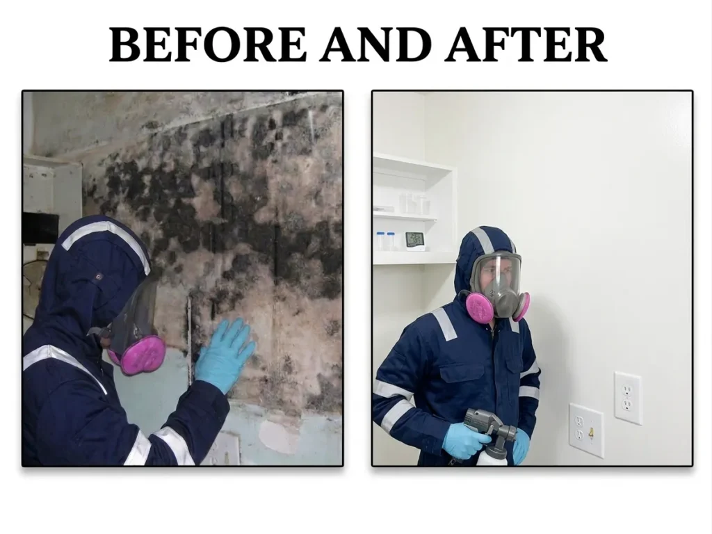 Black Mold Removal Atlanta GA Before and AFter