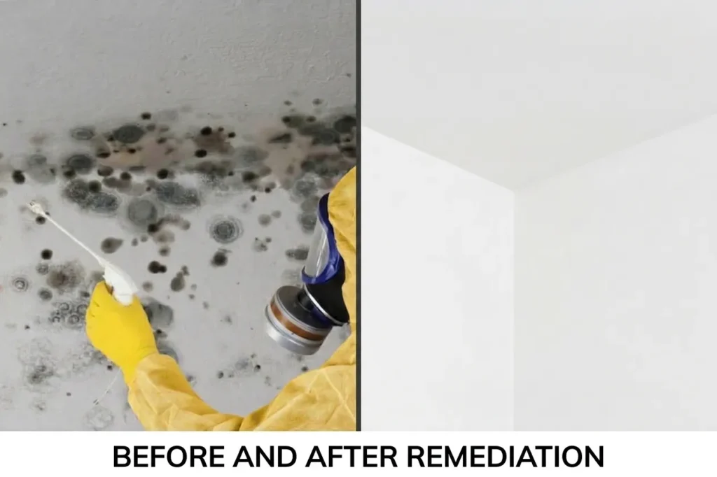 Certified Mold Removal Service in Stone Mountain, Georgia, Atlanta Before and After