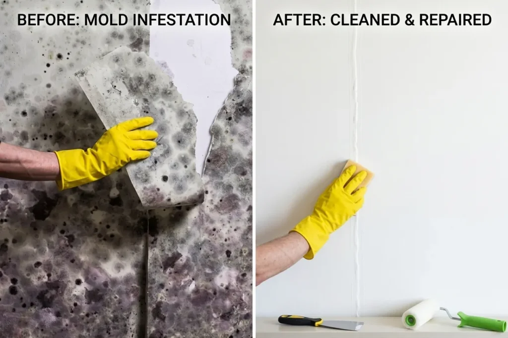 Certified Removal; Mold Remediation Near Me in Stone Mountain, Georgia, Atlanta, Before and after