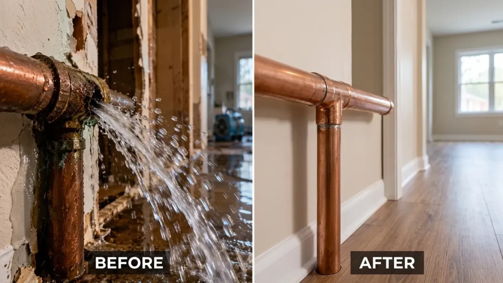 Emergency Water Damage Restoration in Stone Mountain Atlanta Georgia Before and After
