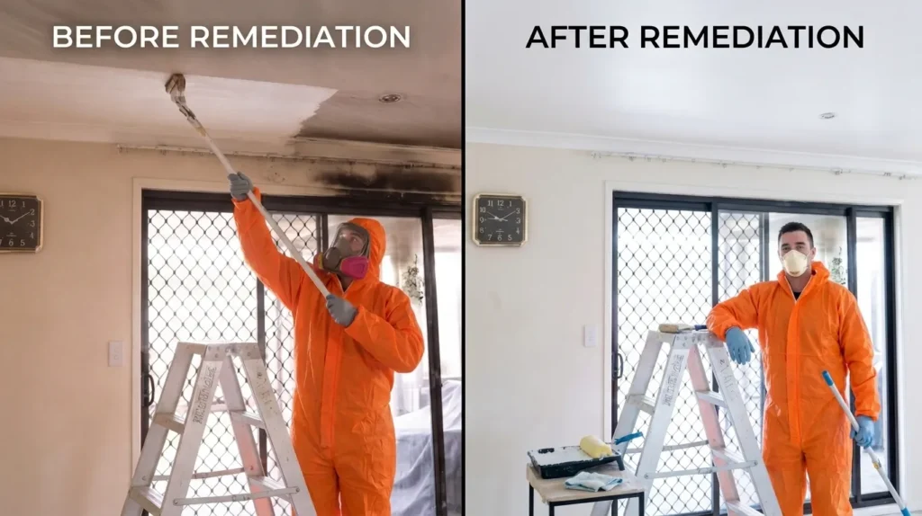 Fire Damage Remediation in Sandy Springs Ga Before & After