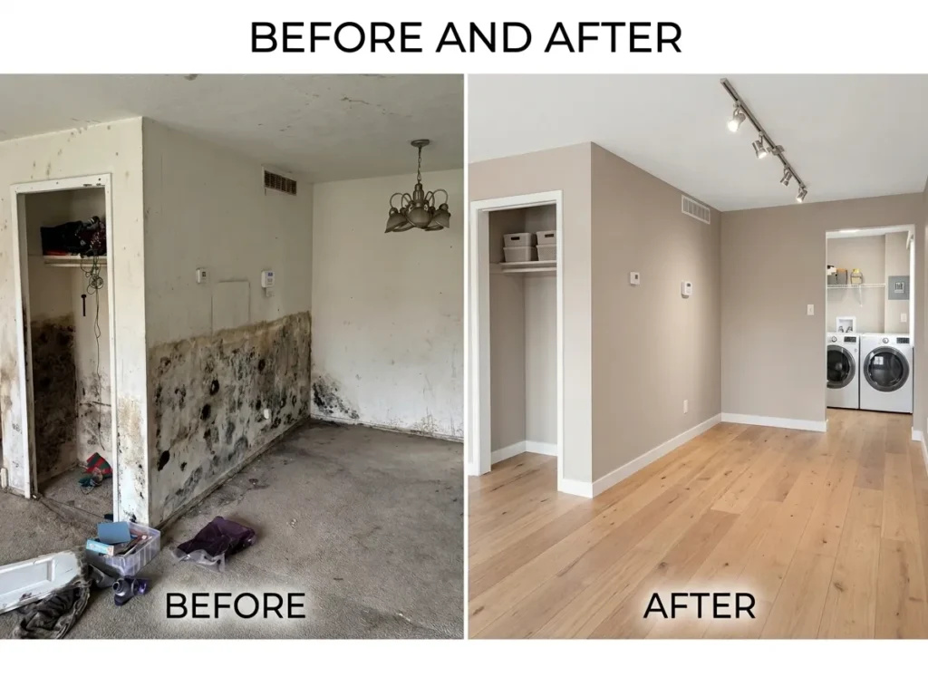 Mold Remediation Near Me in Lawrenceville Before and after picture