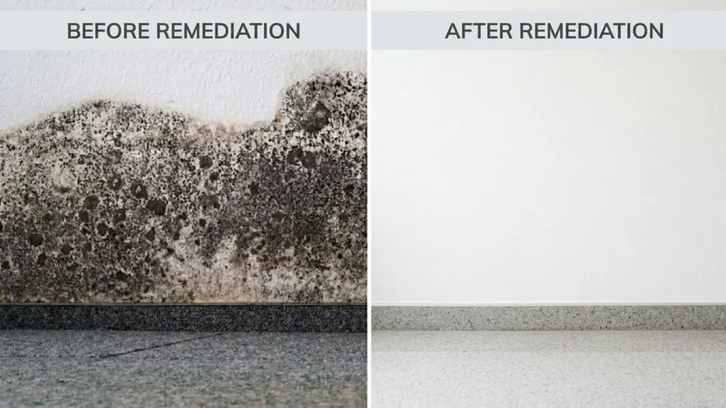Mold Remediation Near Me in Stone Mountain Atlanta Georgia Before and After