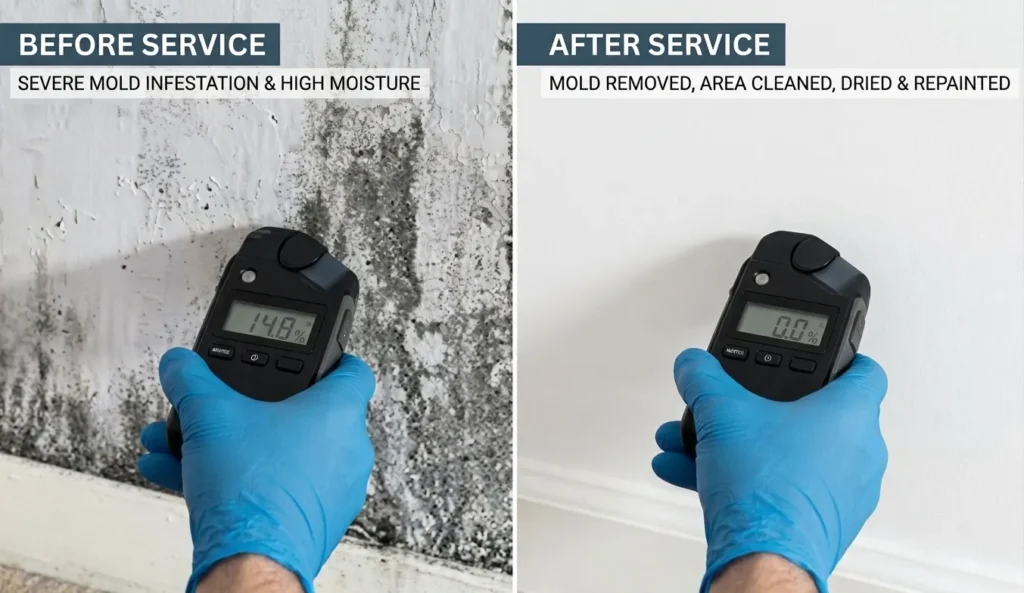 Professional Mold Testing Near Me in Stone Mountain Georgia Atlanta Before and after