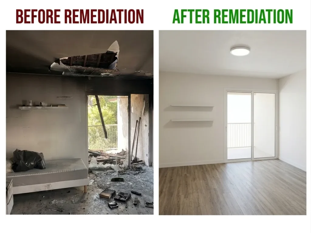 Smoke Damage Restoration Service in Canton, Georgia before and AFter Picture