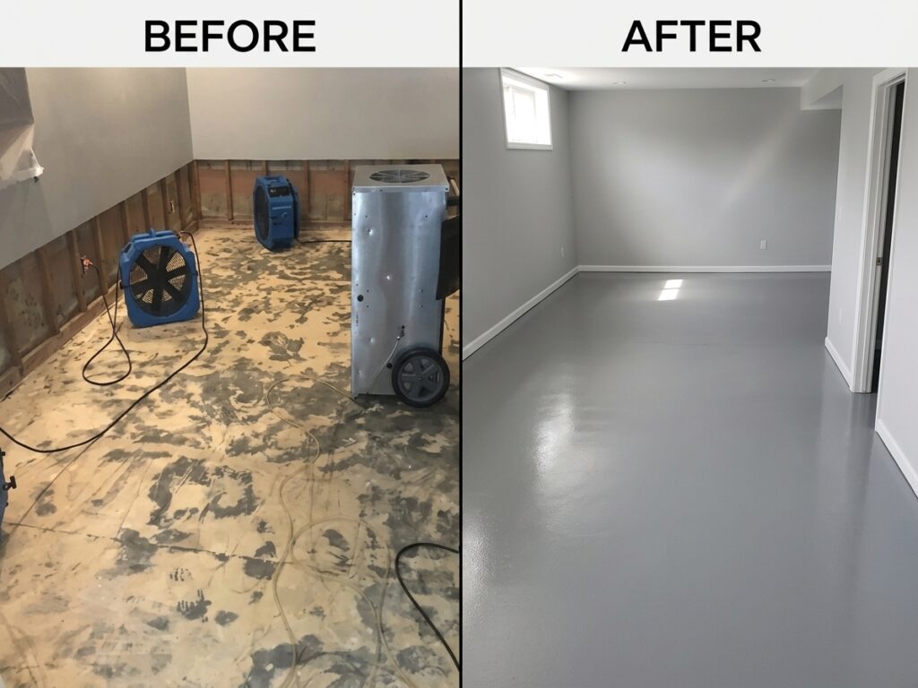 Water Damage Remediation in Stone Mountain Atlanta Georgia Before and after