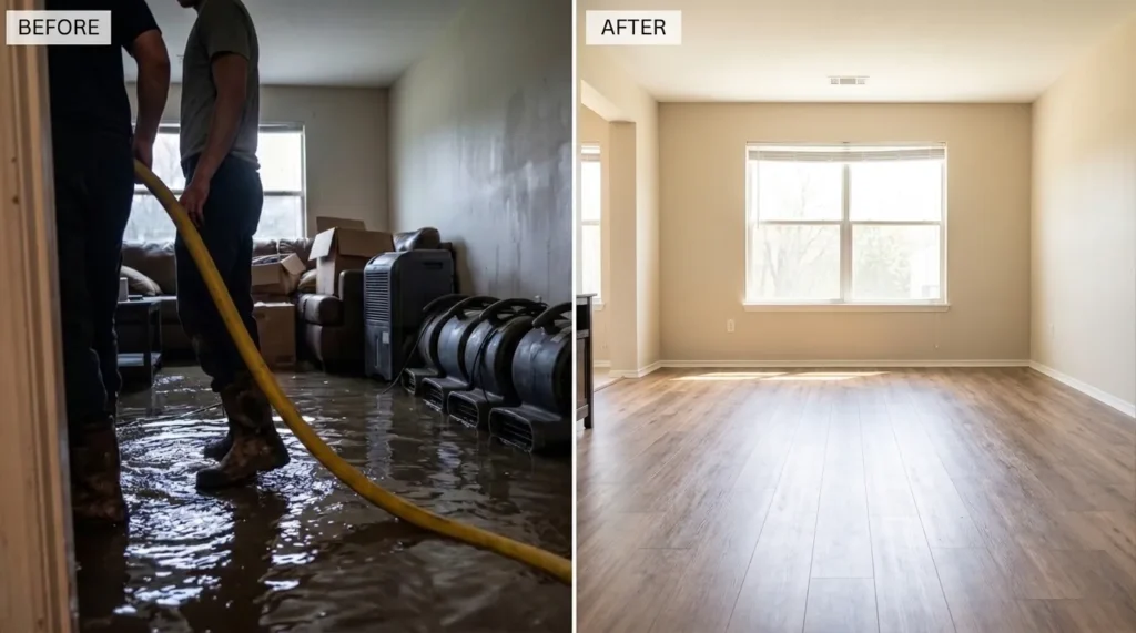 Water Damage Repair Marietta Atlanta Georgia Before and after