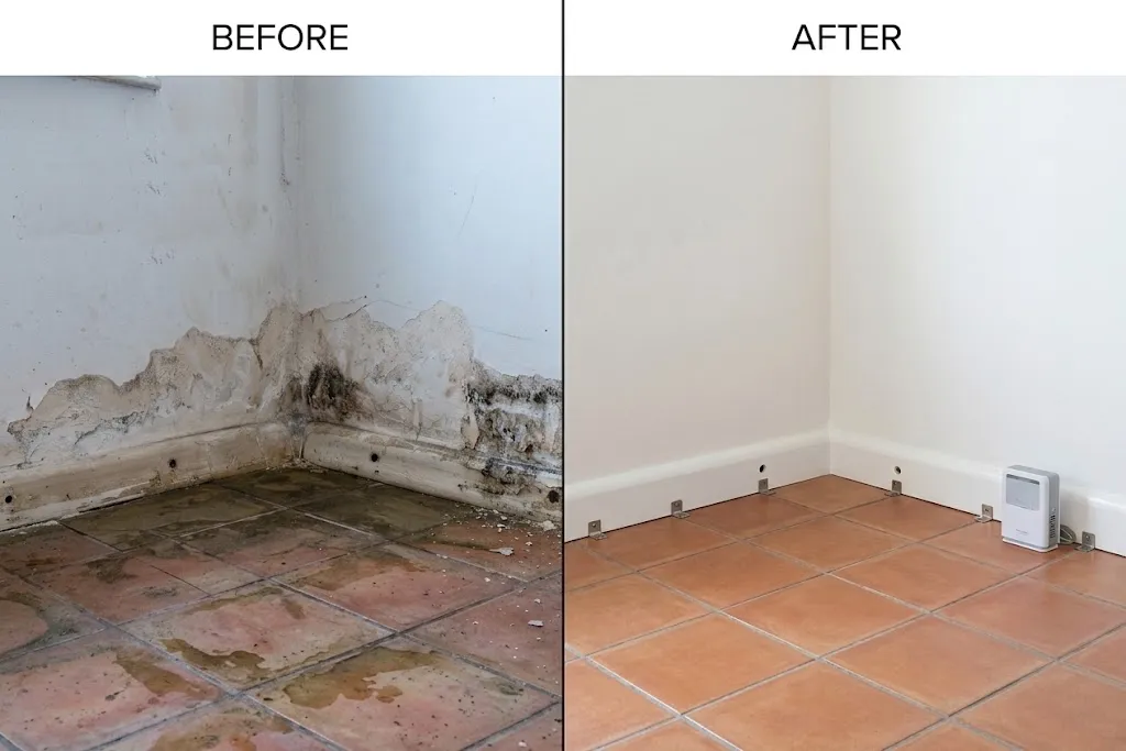 Water Damage in Stone Mountain GA 247 Restoration Experts Before and after picture