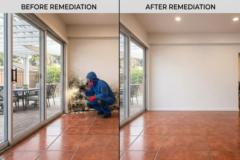 Home Mold Removal Atlanta GA Before and after