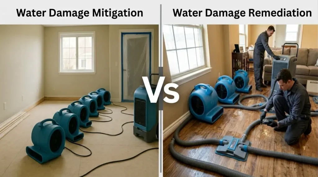 Water Mitigation vs Remediation